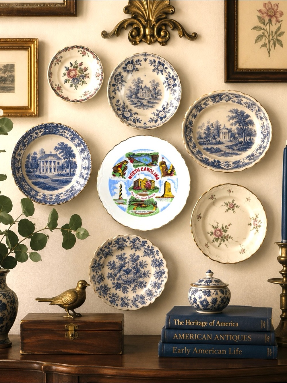 Antique North Carolina vintage collectors plate